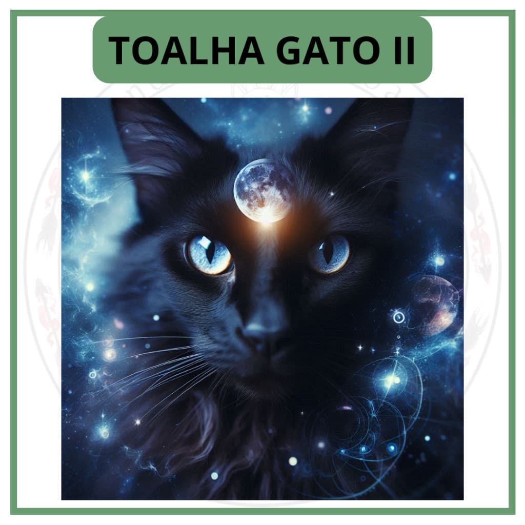 Toalha para Jogo de Tarot 0,70x0,70cm Gato II