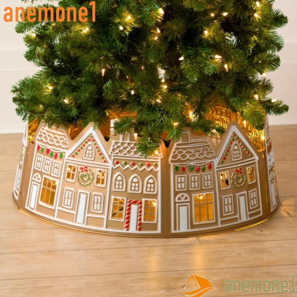 ANEMONE1 Saia Para Árvore De Natal , Com Gola Leve Em PVC , Capa De Base LED Reutilizável