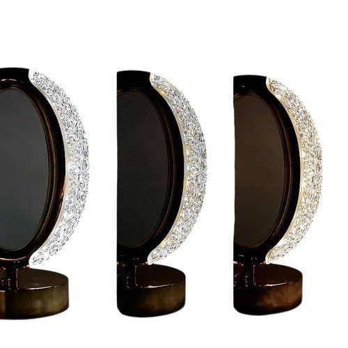 Luminaria Oval Mesa LED Iluminacao Brilho Ajustavel Base USB Design Moderno Praticidade Ambiente