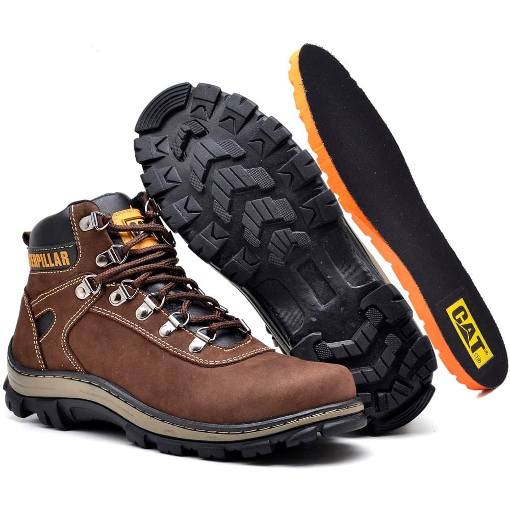 Coturno Caterpillar Cano Alto X1 - Durabilidade e Conforto para Todo Terreno