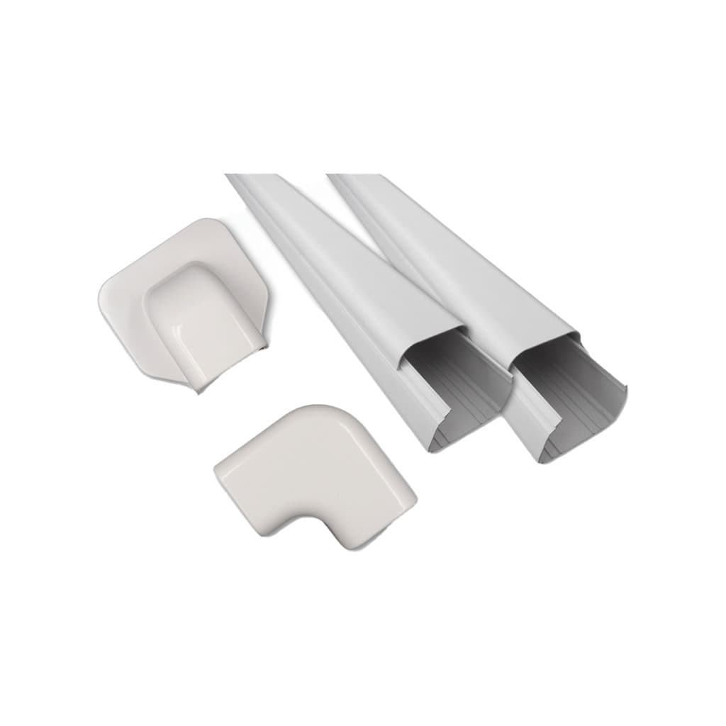 Kit 2x Canaleta 1m Cb60  + Acabamento Cb60 + Curva 90° Cb60 Split - 13579 -