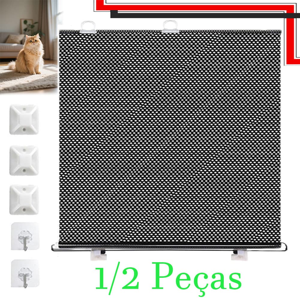 1/2 Pçs Grade de Proteção Retrátil 125 x 50 cm, para Pets e Bebês, Portão de Segurança para Escadas, Portas e Ambientes