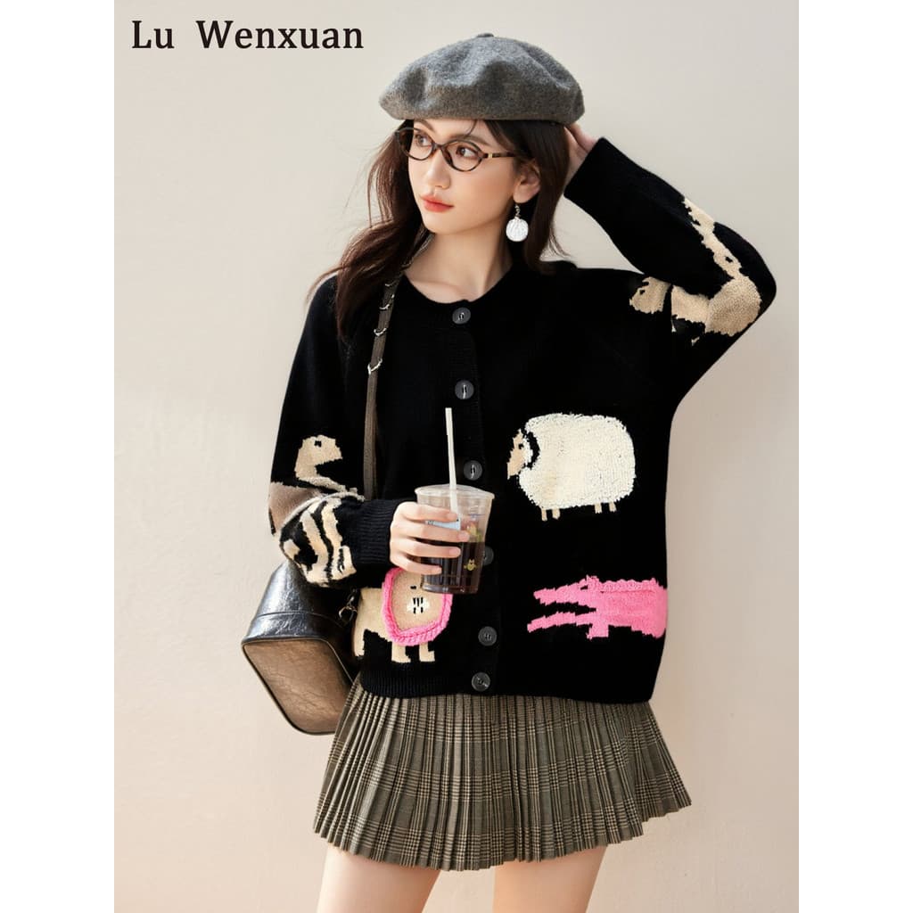 Camisola cardigan jaqueta feminina outono inverno 2026 novo estilo grosso malhas cardigan inverno High-End preguiçoso es