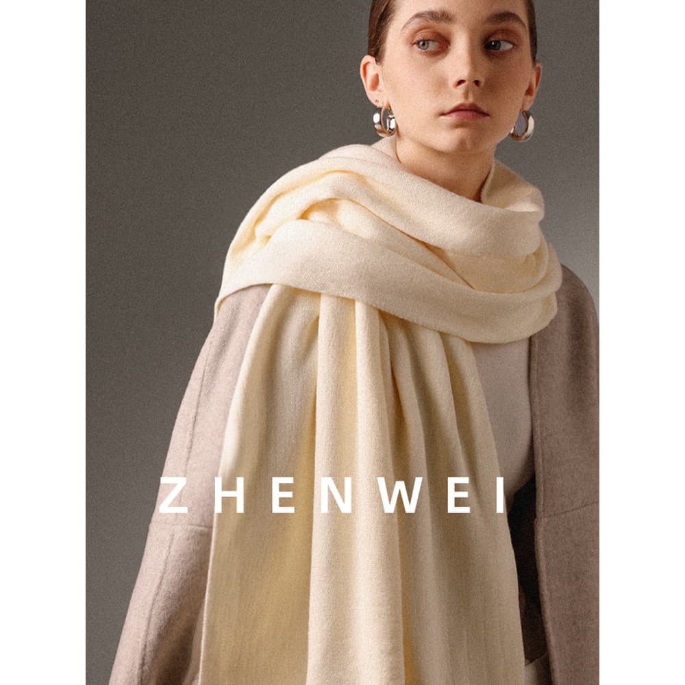 Cachecol extra largo xale dupla utilização feminino inverno branco puro 2025 Popular extra longo cachecol grosso estilo