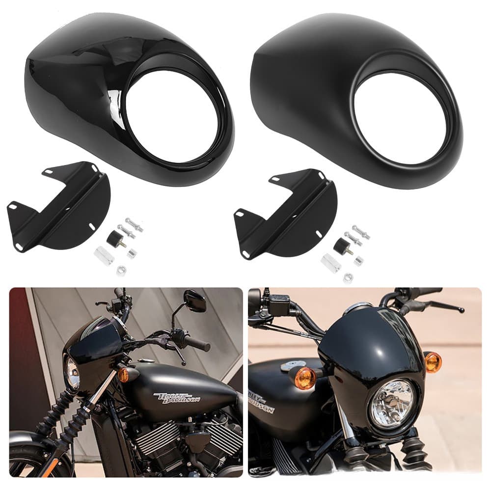 Motociclopédia Harley Old Skool RETR Carenagens Defletor de Ar Capa de Farol Cafe Racer