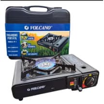 Fogão A Gás Camping Pescaria Portátil Acendedor Automático Gás Preto