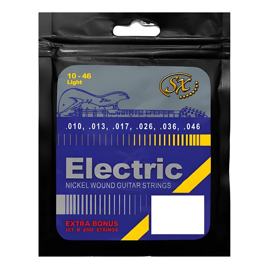 Encordoamento Para Guitarra Sx Light 010 + mi e si extra brinde