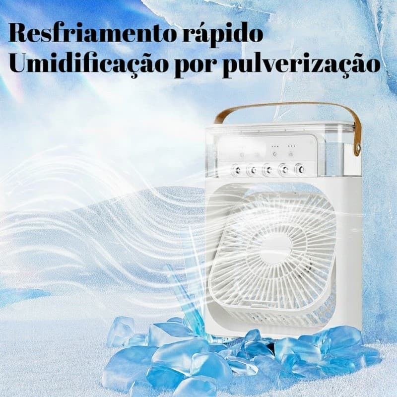 Ar condicionado portátil do ventilador da refrigeração do umidificação com relação USB do tanque de água do diodo emisso