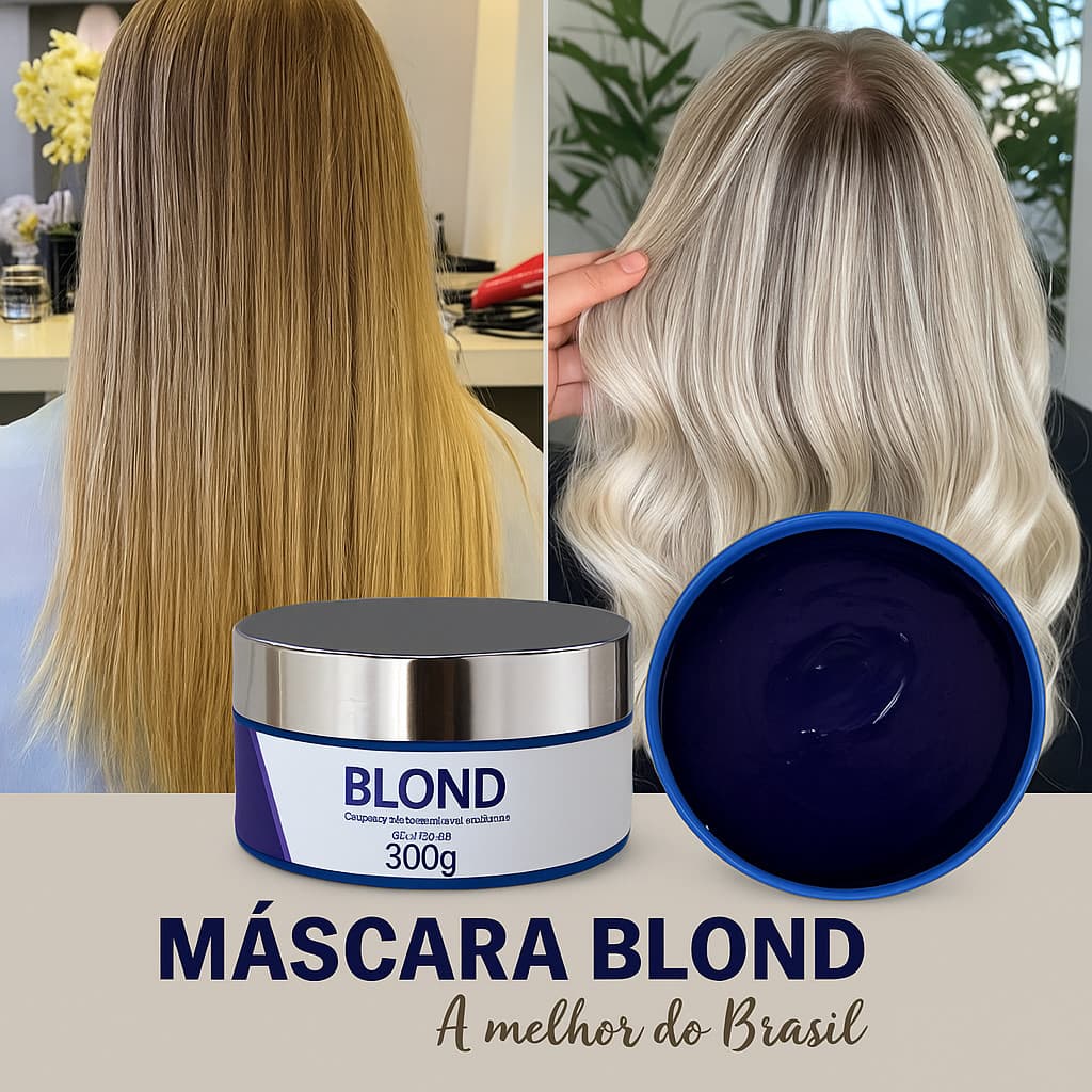 Matizador Máscara desamarelador blonde Mascara para Cabelo Loiro Matizadora Blond Natural Hair 300g