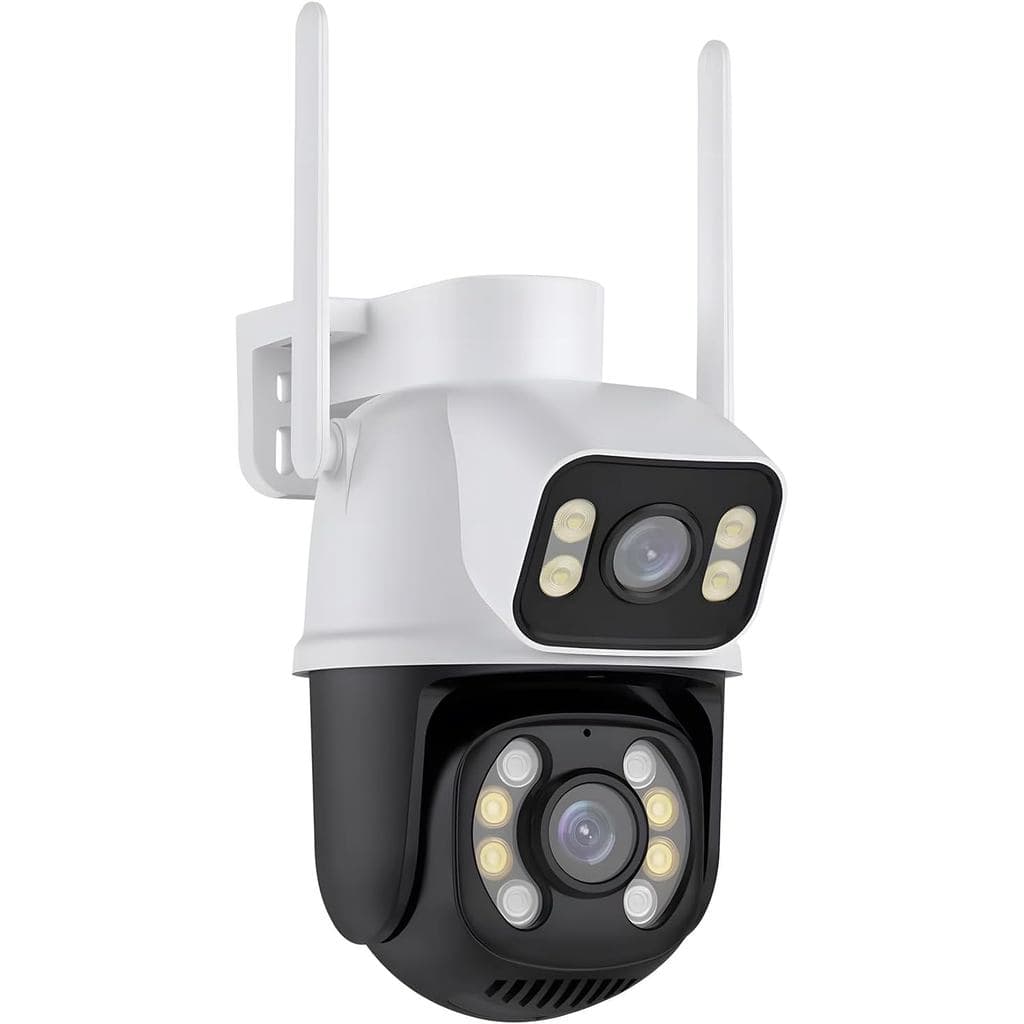 Câmera de Segurança A31-IC Lente Dupla 3MP PTZ Wi-Fi 2.4G Visão Noturna Colorida IP66 – Cor Preto/Branco