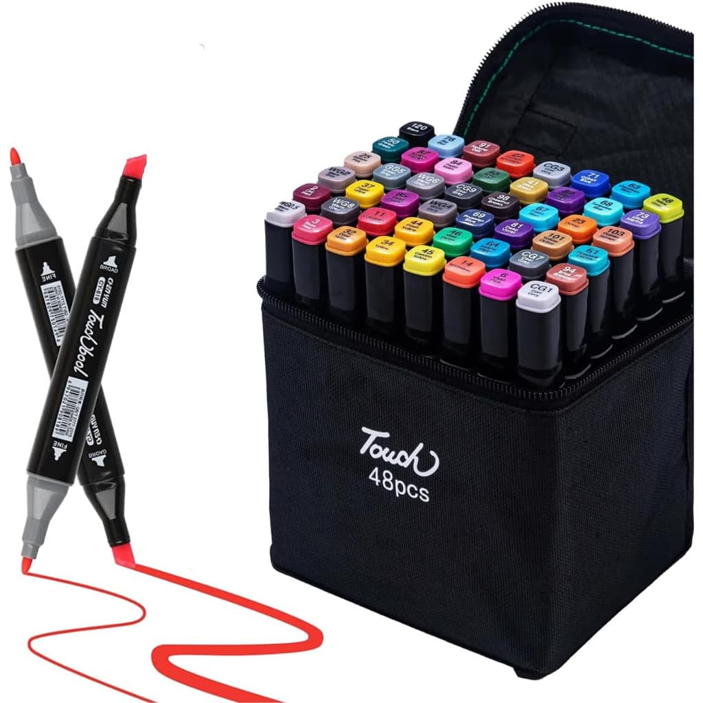Kit Canetinhas estojo Marcadoras com 48 Cores