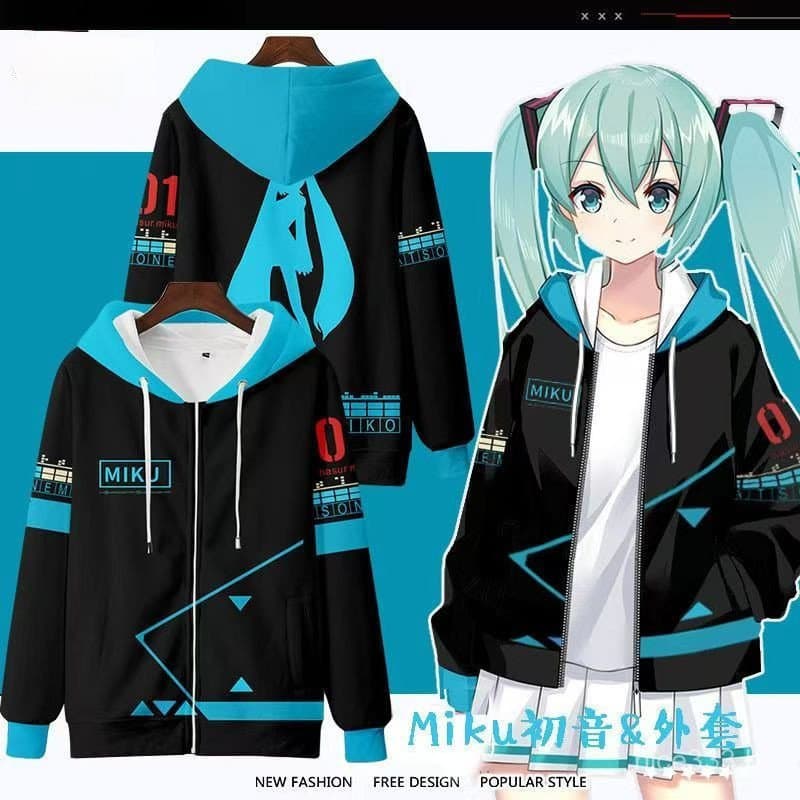 42741Hatsune Miku Anime Cosplay Kaedehara Kazuha Jaqueta Casual Unissex Adulto com Zíper 8NAT1245