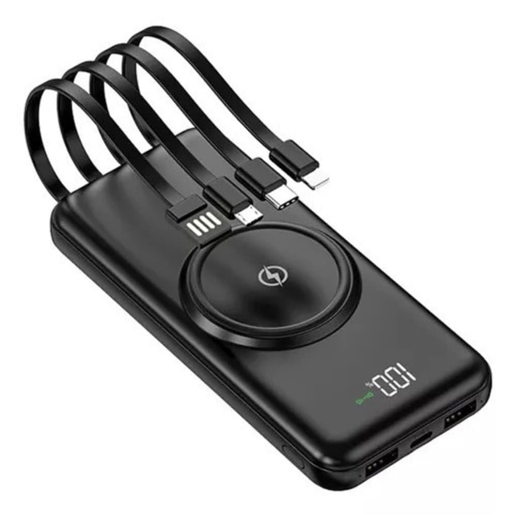 CARREGADOR BATERIA POWER BANK 10000MHA INDUÇÃO UNIVERSAL
