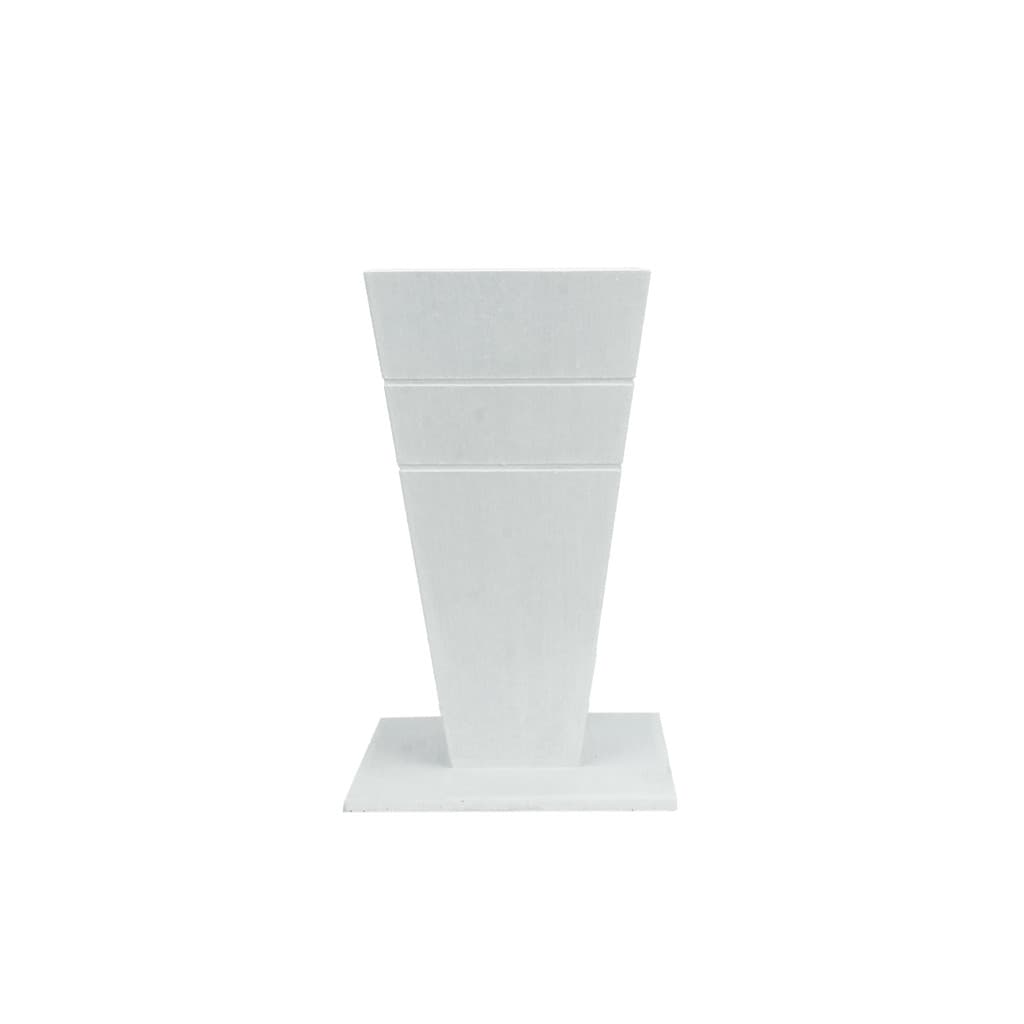 Vaso Tulipa Branco 25cm Vaso MDF Decorativo Branco Vaso para Flores