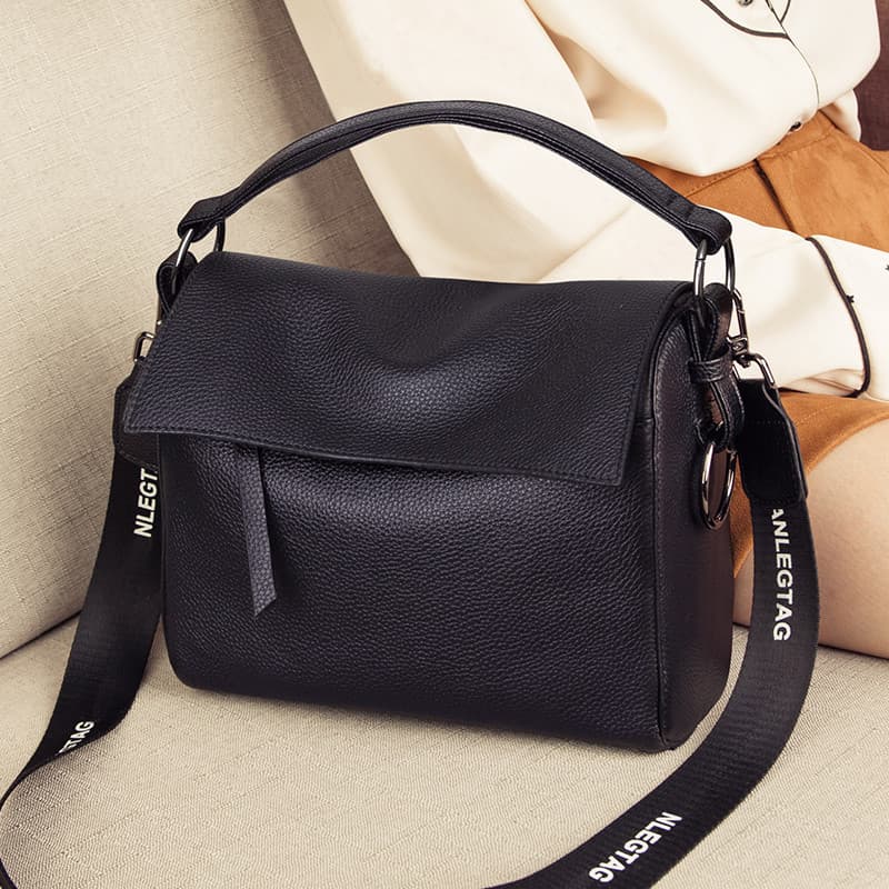 Bolsa 2026 novo estilo na moda couro macio High-End sentir portátil Boston travesseiro saco feminino couro genuíno ombro