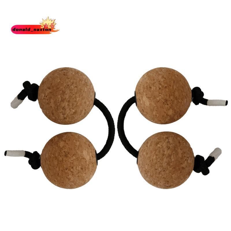 💥Shaker 2 Pares De Cortiça Kashaka Asalato Bola Instrumento Percussão Bolas Africanas Clássicas Para Música