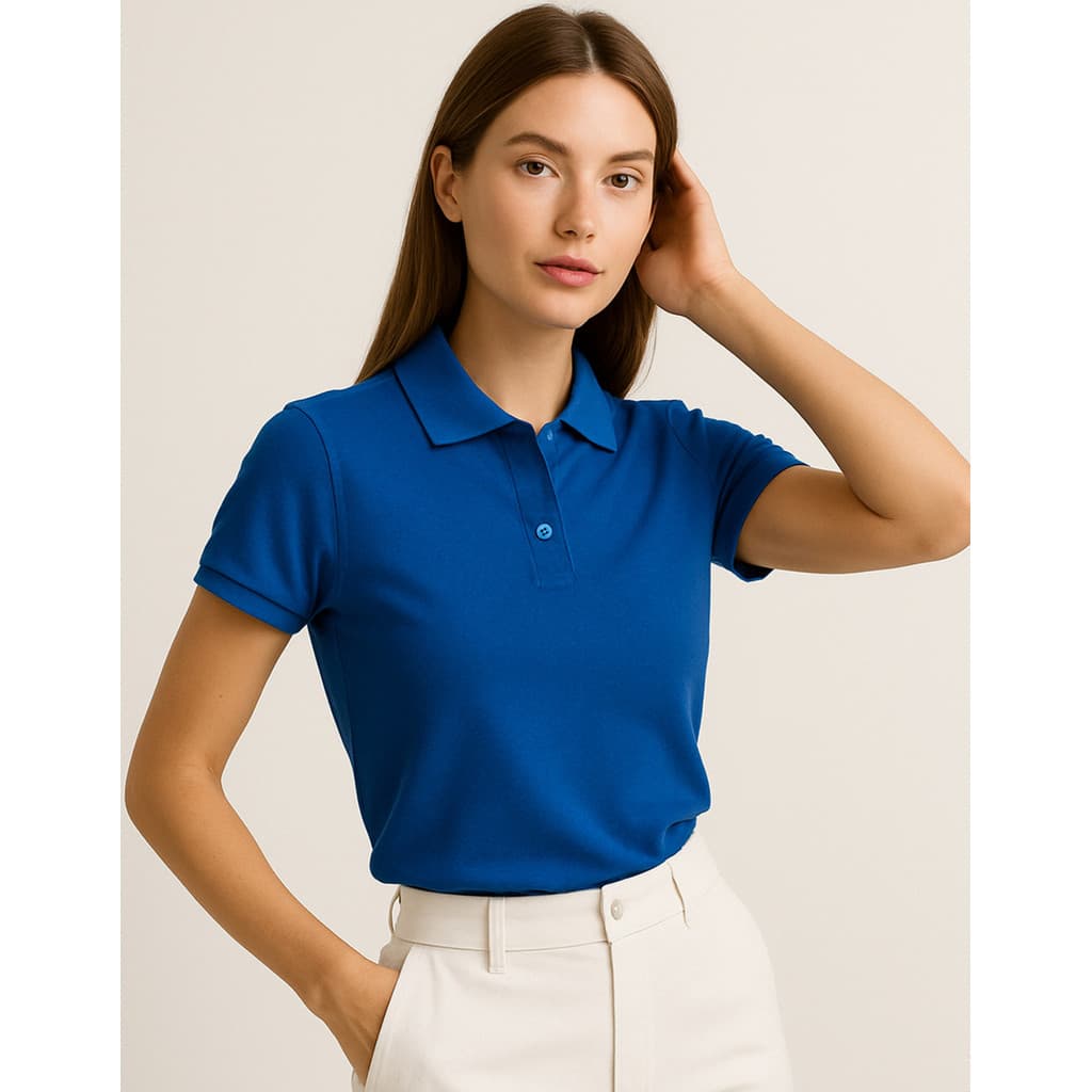 Camisa Polo Feminina Piquet Casual Confortável