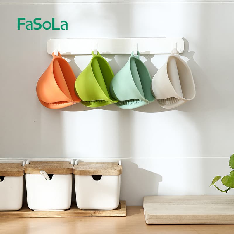 FaSoLa luvas anti-escaldantes cozinha Silicone luvas de isolamento térmico resistente a altas temperaturas clipe anti-es