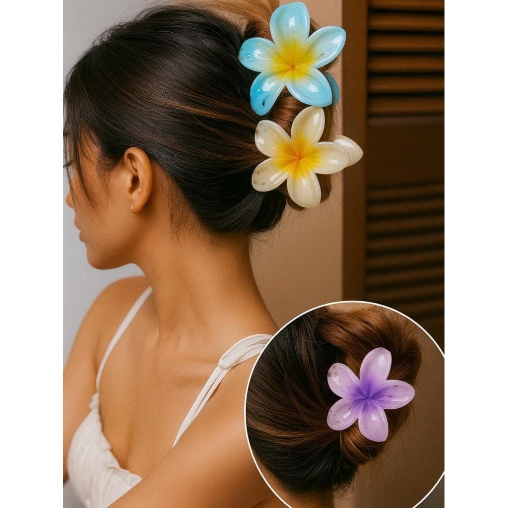Grampo Para O Cabelo De Flor Grande Para Mulheres, Com Fixação Forte, Ideal Para Uso Diário/férias Fofa