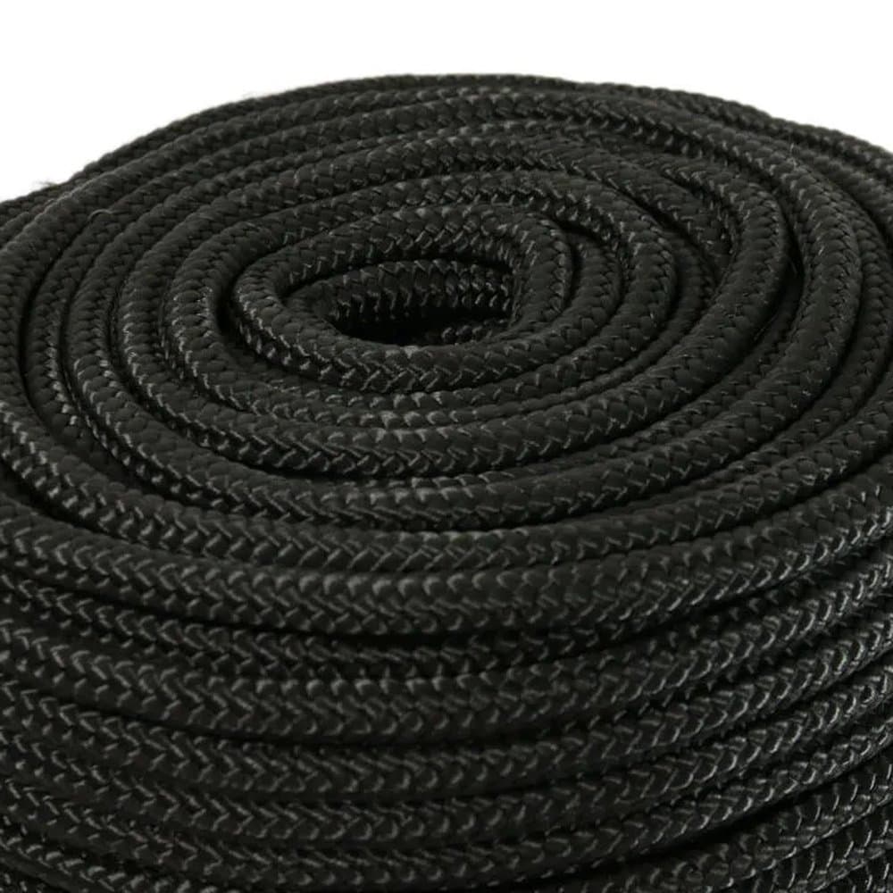 Corda Oleada Caminhoneiro Trançada Rolo Preto - 8mm x 200m
