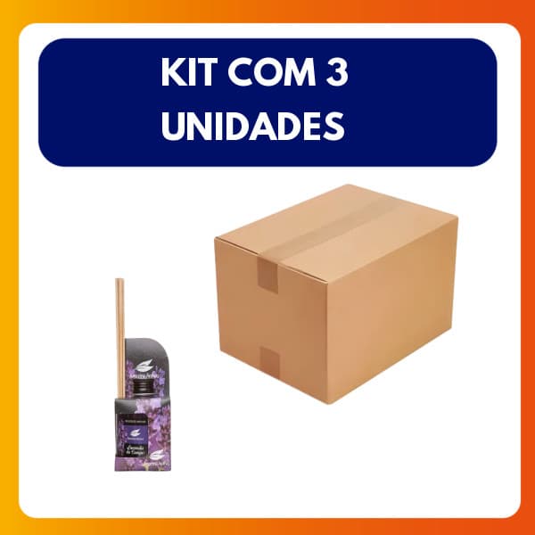 Kit C/3 Unidades Difusor de Ambiente Amazônia Aromas 270ml Lavanda Do Campo