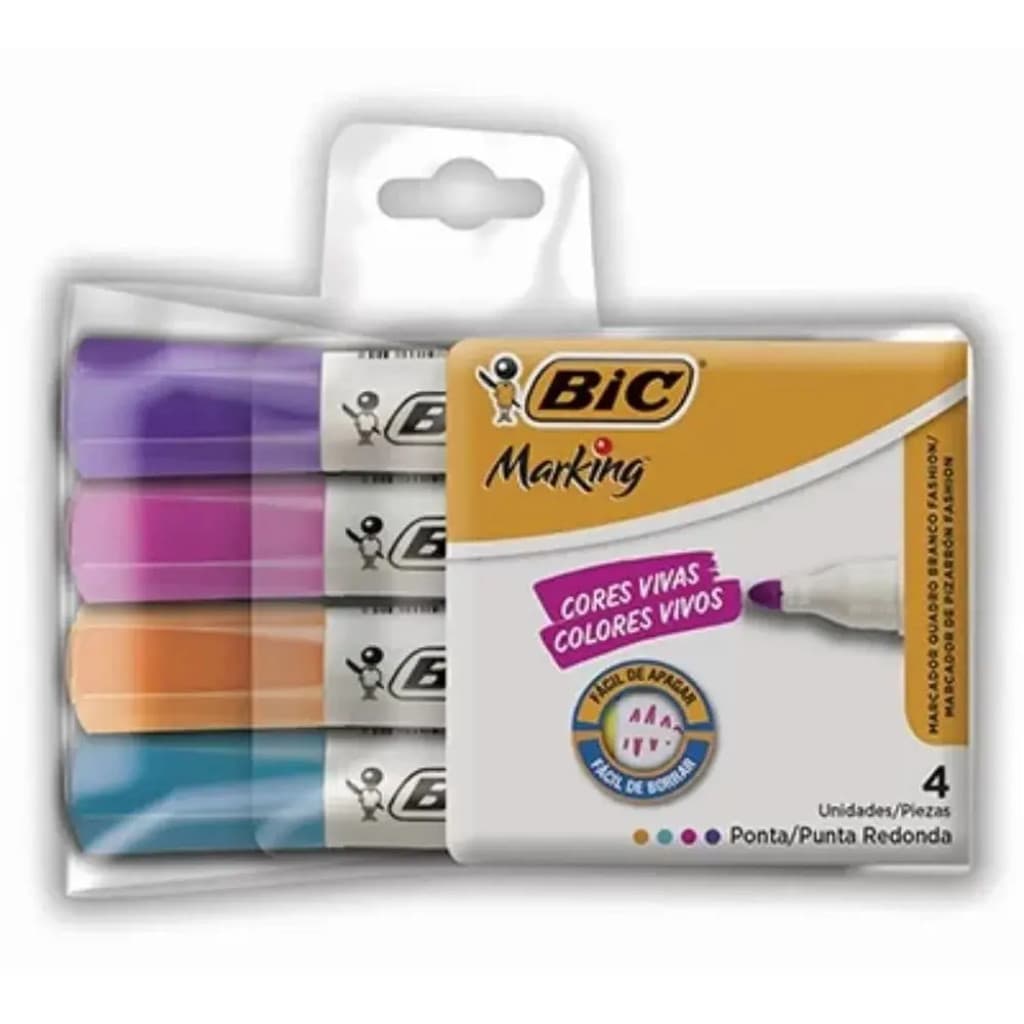 Pincel Para Quadro Branco 4 Cores BIC