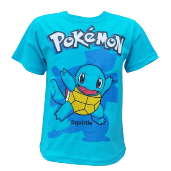 Camiseta Infantil algodao Pokemon  Squirt Pikachu Ash Promocao