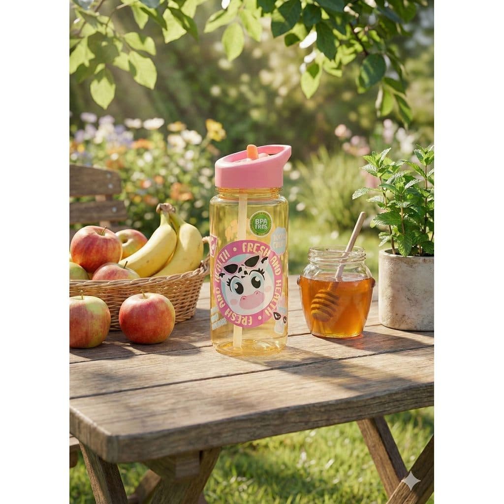Garrafa Infantil Puket Tritan Vaca Summers Drinks Verde água