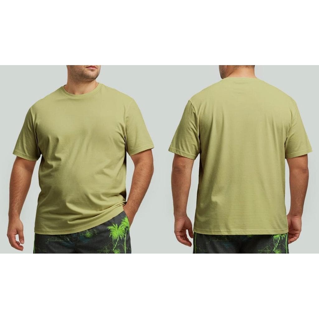 Camiseta Plus Size Masculina Streetwear 100% Algodão Camiseta Básica Confortável