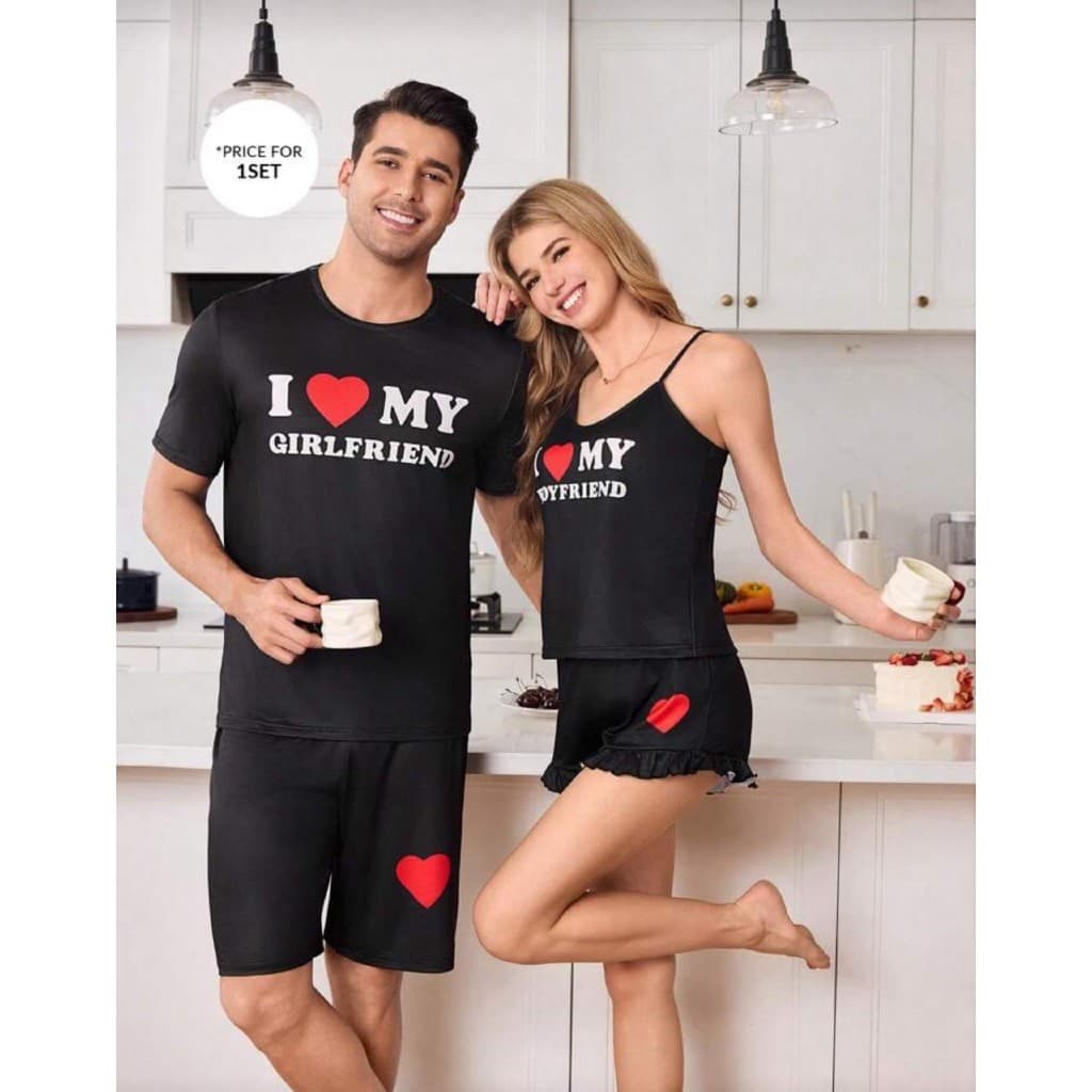 pijama de casal com frase personalizada Traje para dormir e Pijamas masculino feminino conjunto