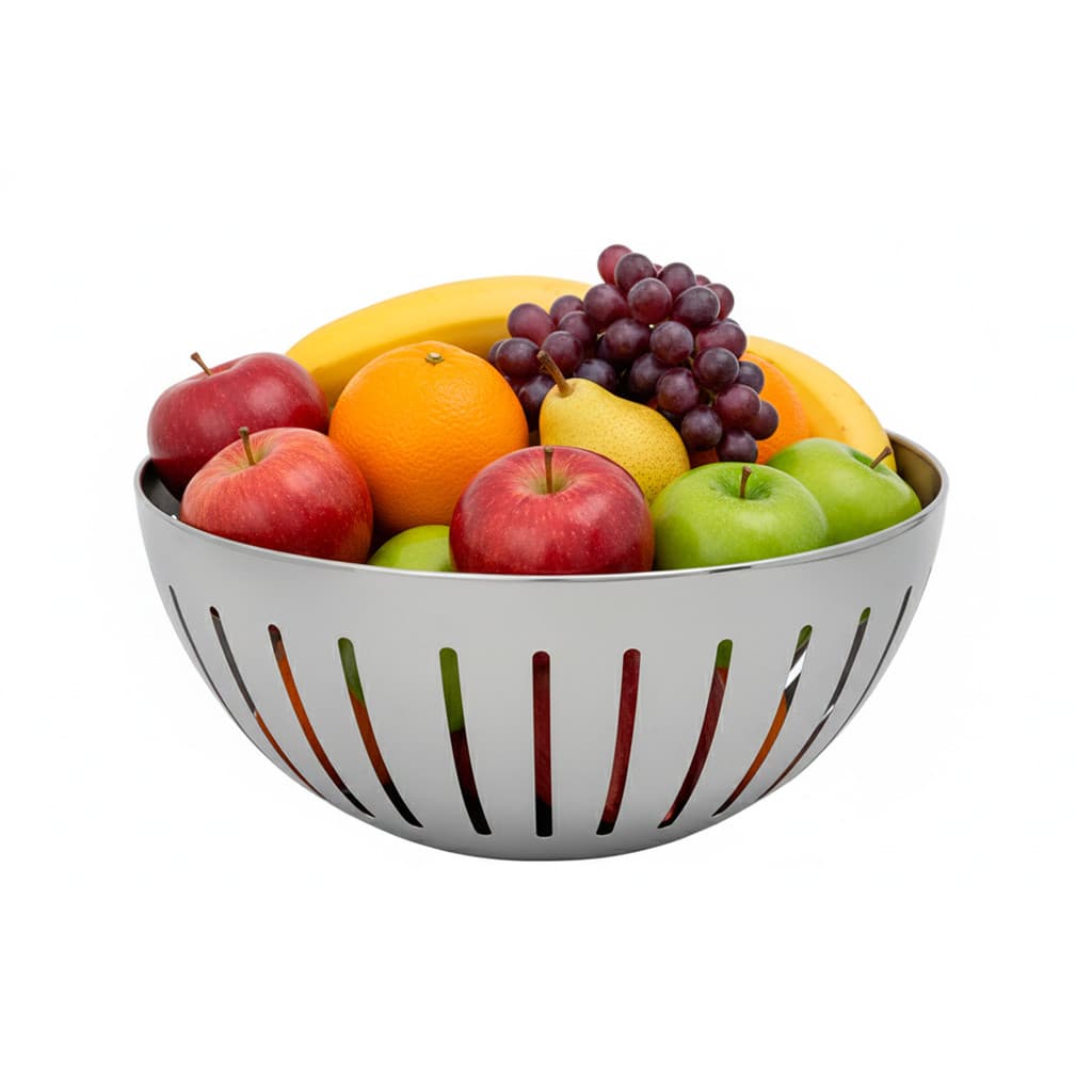 Fruteira Em Inox Acabamento A Laser 28cm Mimo