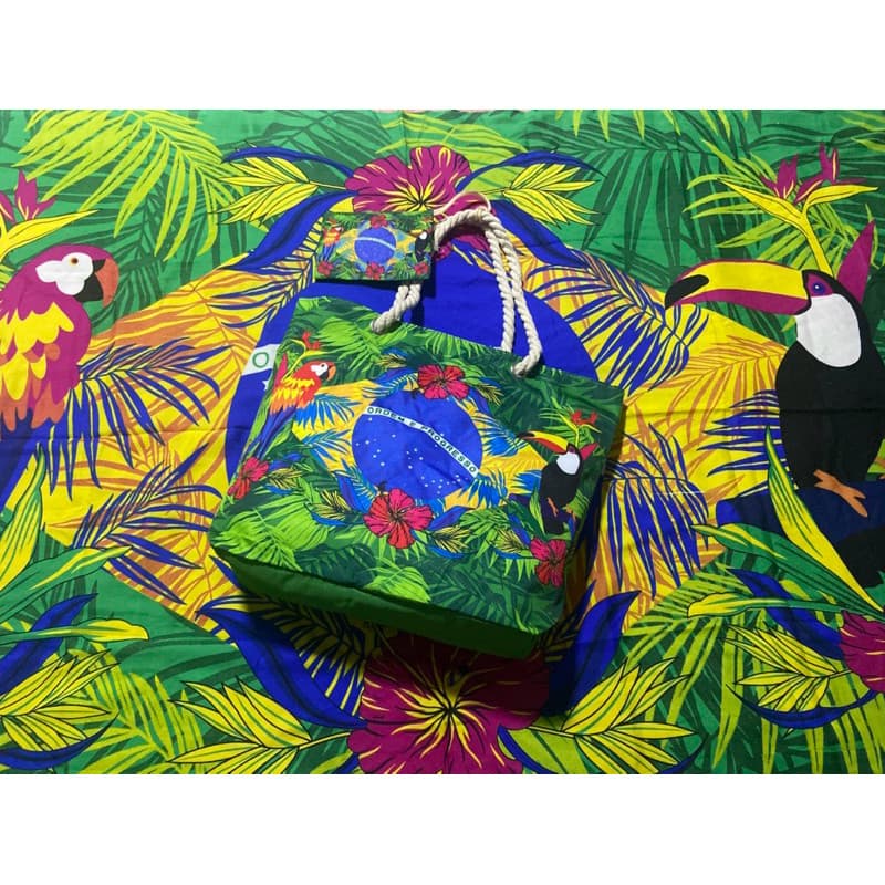 Bolsa de Praia Fauna Brasileira Bandeira do Brasil Rio de Janeiro