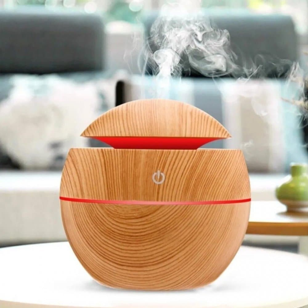 Umidificador de ar Ar Doméstico Portátil Ultra-Sônico 200ml Difusor Aromatizador LED 7 Cores