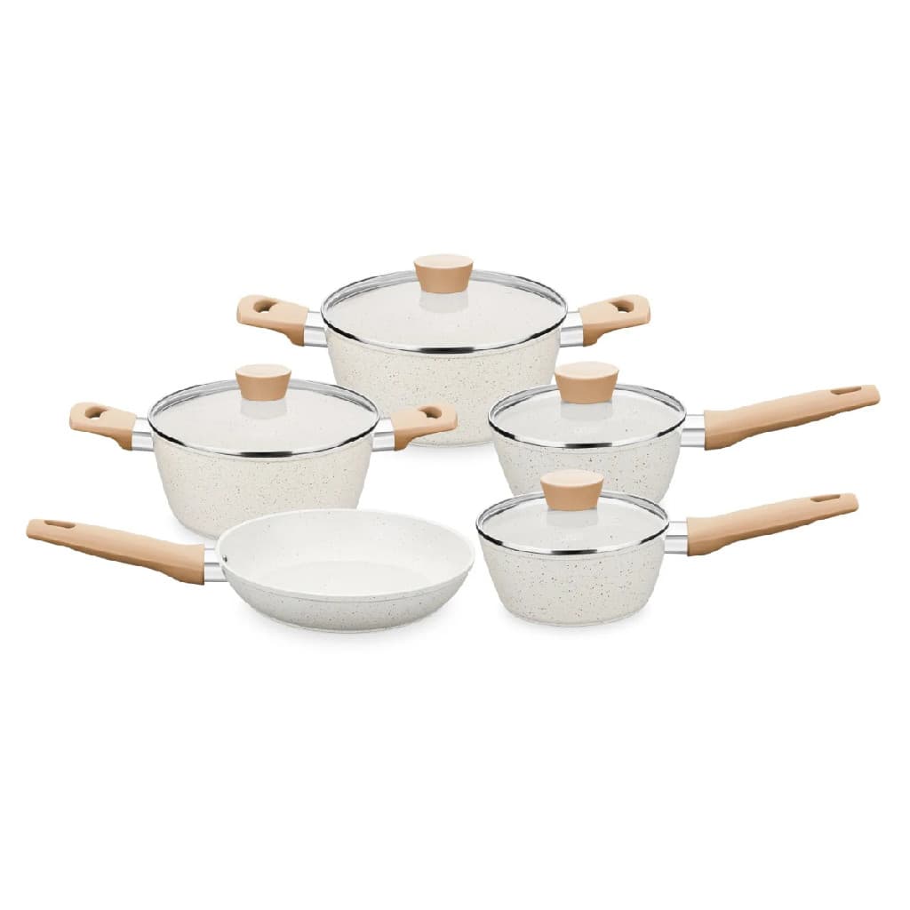Conjunto De Panelas Linha Carmela Vanilla Mta 5 Peças - 8481