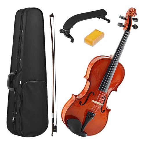 Violino Marinos 1/2 idade 7 a 10 anos Regulado Afinado Luthier Espaleira Arco, Breu, Estojo - Ideal para estudo Infantil