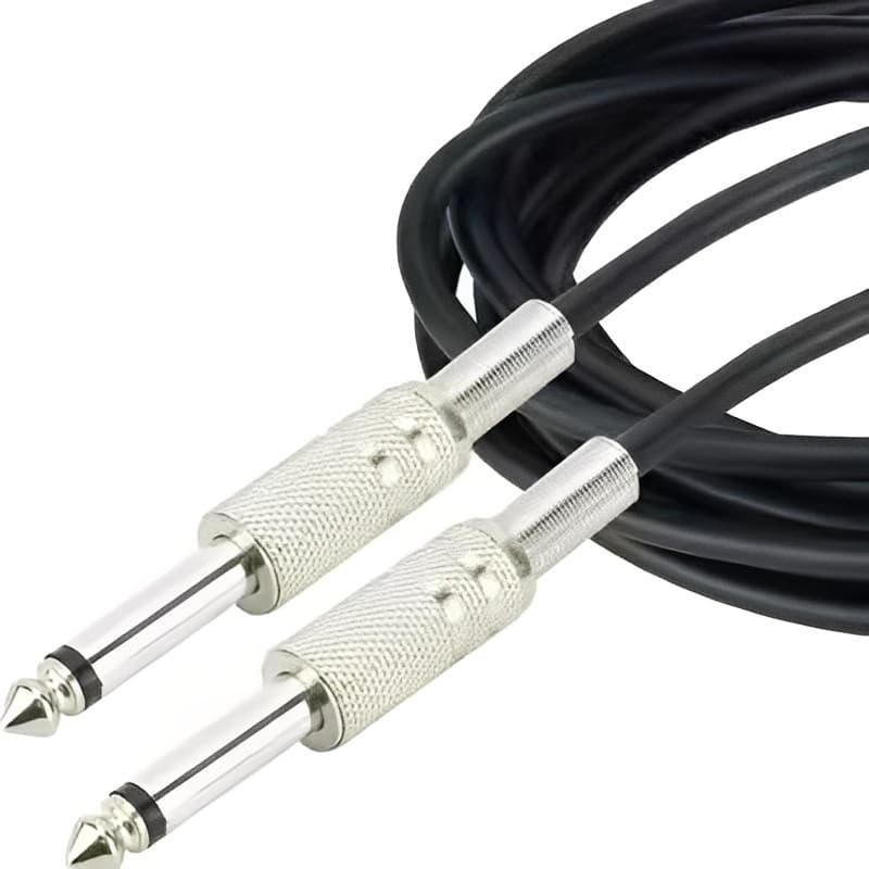 Cabo P10 X P10 Amplificador Caixa Som 1.5m Para Microfones Mixers Luzes Depalco DMX Guitarra Violão Contra Baixo Teclado