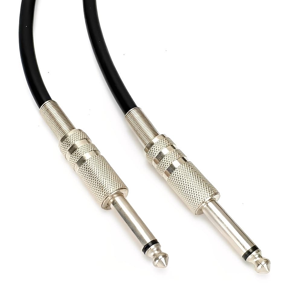 Cabo P10 X P10 1.5m Amplificador Caixa Som Para Guitarra Violão Contra Baixo Teclado Cavaquinho Microfones Mixers Luzes
