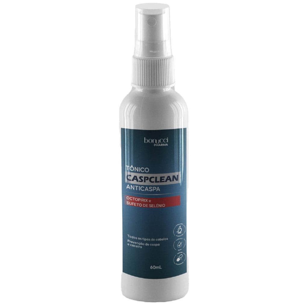 TONICO CASPCLEAN ANTICASPA 60ML BONUCCI PHARMA CONTRA DESCAMAÇÃO EXCESSO DE OLEO CASCA NO COURO CAB