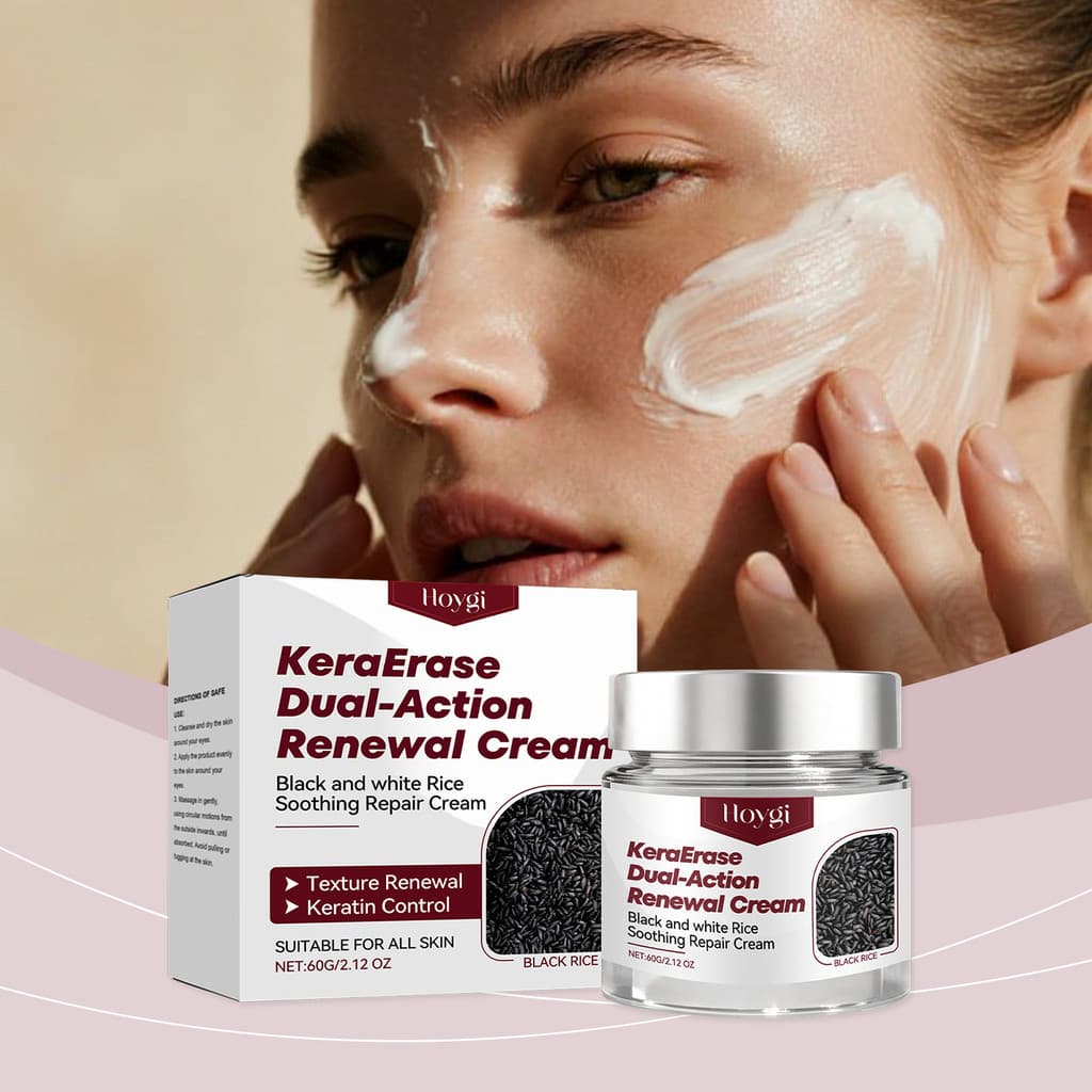 60g KeraErase Dual ‐ Action Renewal Cream-Fórmula De Arroz Preto E Branco Para Suavizar A Textura Da Pele Refinamento Su