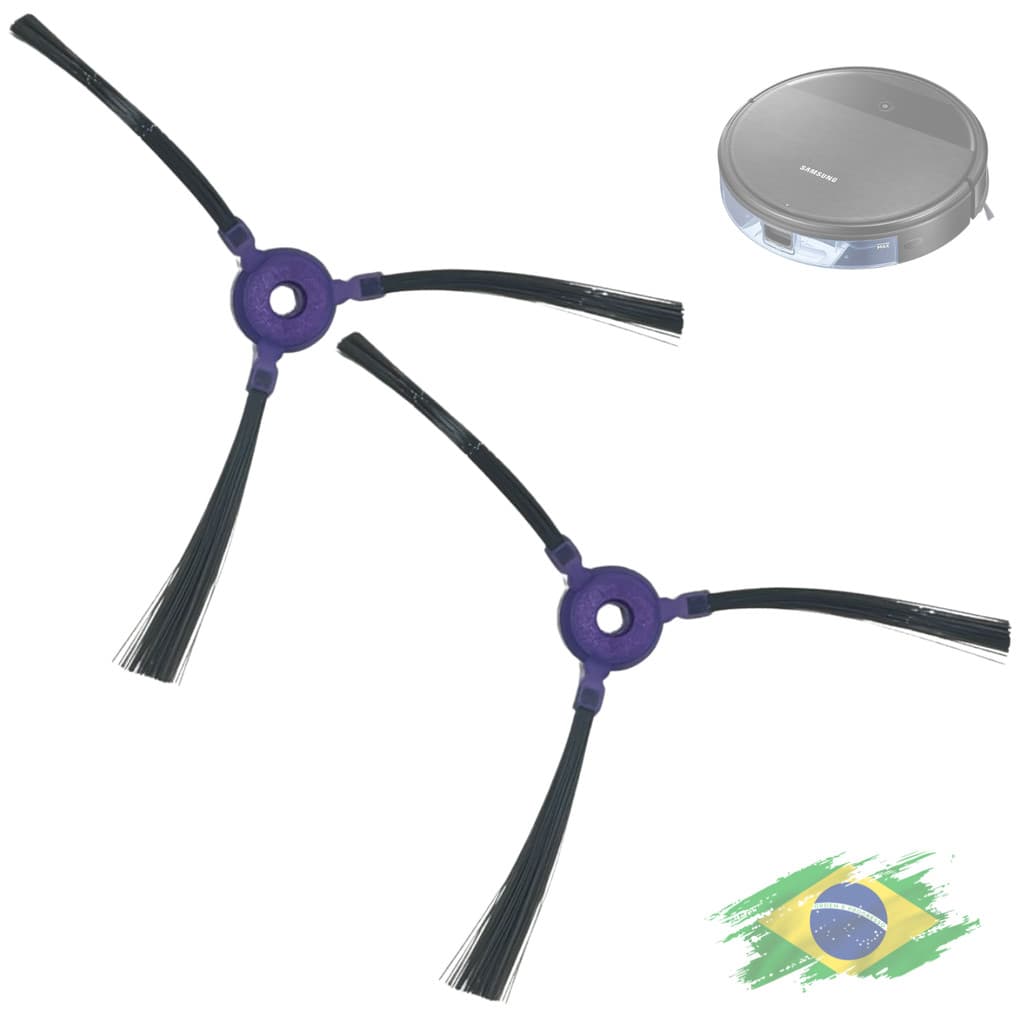 Par Escovas Robô Samsung Powerbot-e Vr5000rm - VR05R5050WK/AZ Sansung Peça Reposição Peças Hélice
