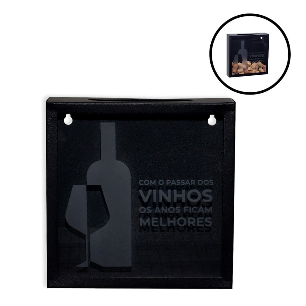 Porta rolhas vinho parede decorativo