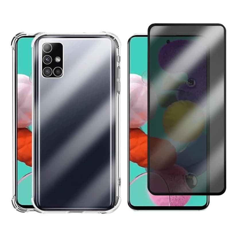 Capa Capinha Transparente Galaxy A51+película 3d Privacidade