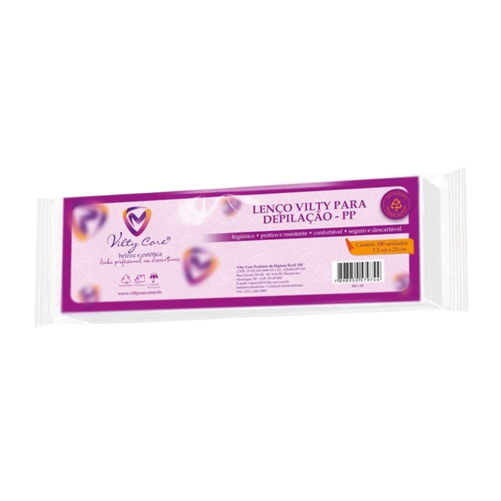 Papel para Depilacao Vilty Care c/100 PP Furadinho
