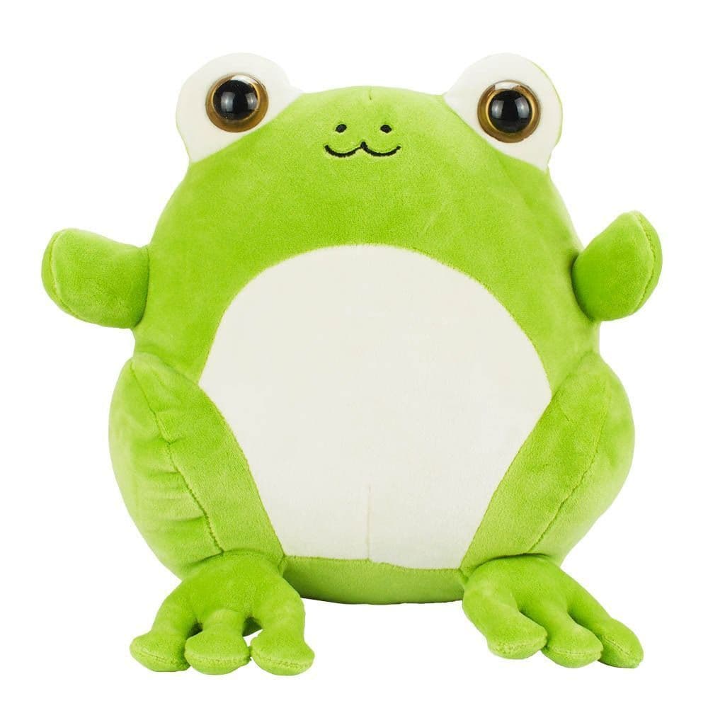 Pelúcia Sapo 14 cm Verde Claro / Verde Escuro Presente Fofo Especial Sapinho - BBL1765-15-F