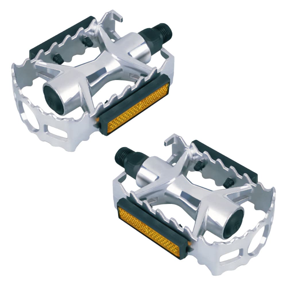 Par de Pedal bike GTA em Aluminio cromado Com Refletor