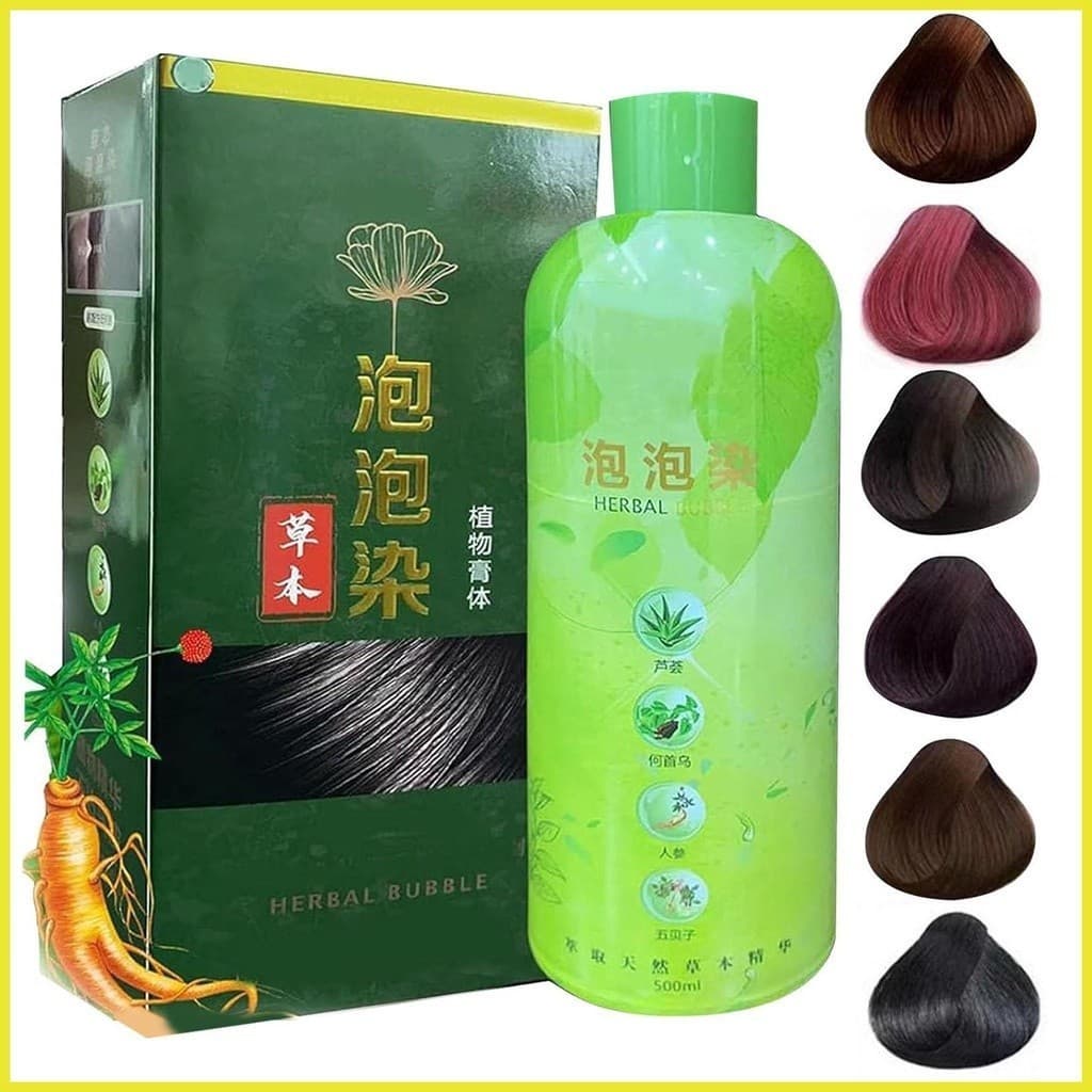 shampoo De Ervas Para Coloração De Cabelo 3 Em 1 , Condicionador De Cor E Cuidados Com Essência Vegetal