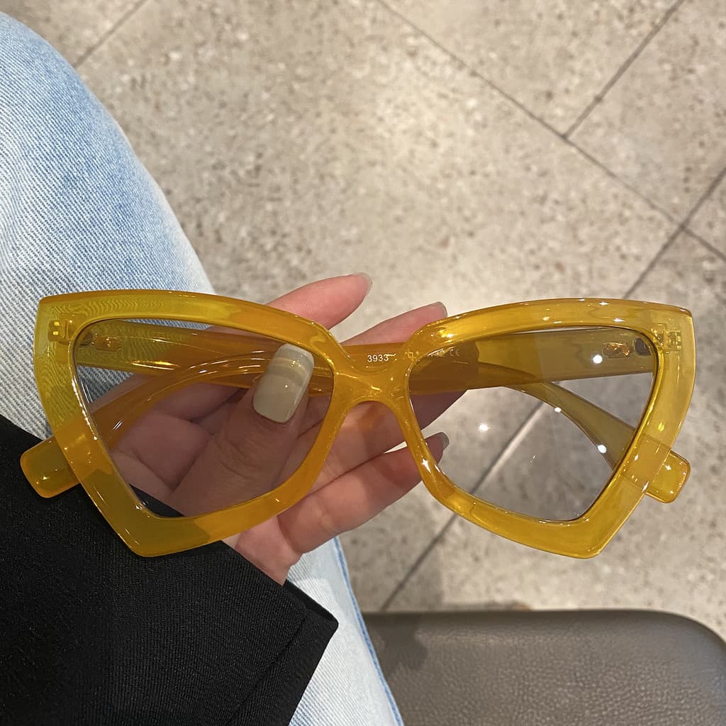 Óculos de Sol Femininos com Design Olho de Gato, Moda Unissex, Quadrados, Proteção UV, Óculos de Sol para Exterior, Óc