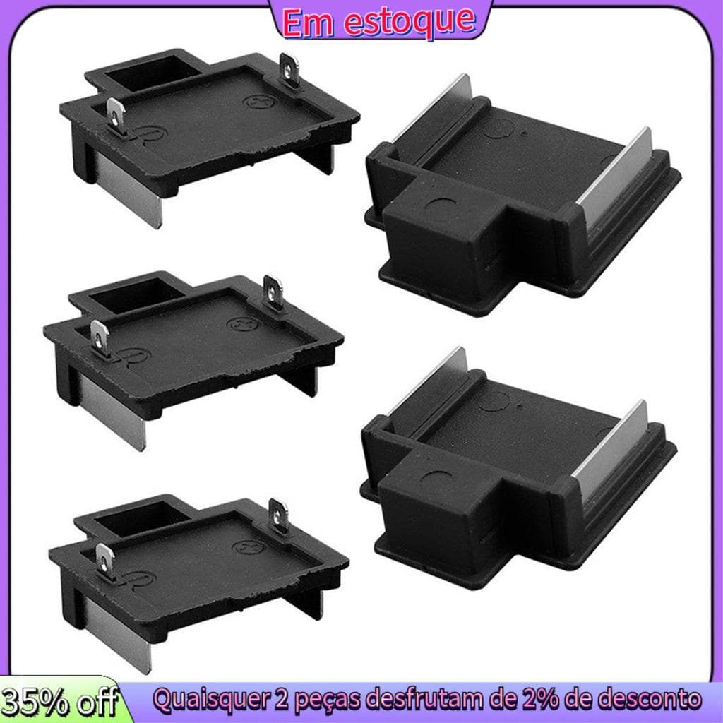5 Peças Conector De Bateria Bloco Terminal Chave De Lítio Pinos Preto & Prata Para Adaptador De Carregador Ferramenta El