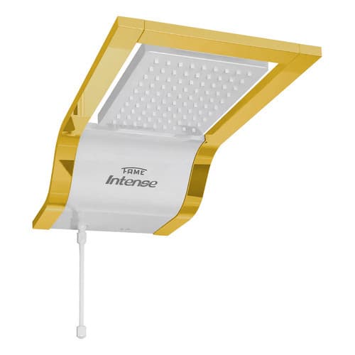 Chuveiro Ducha Fame Intense Branco- Dourado - 127v