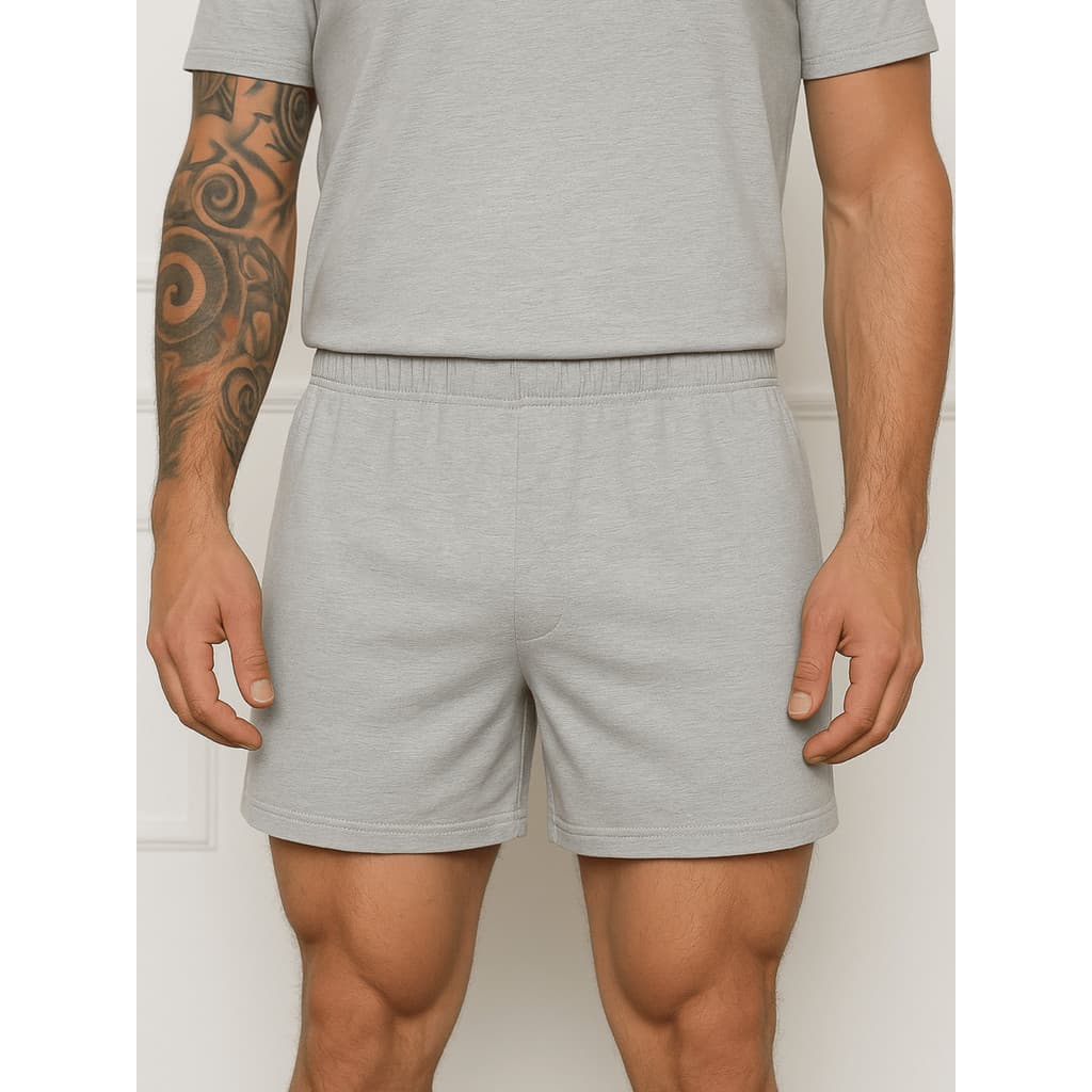 Samba Canção Lisa Short Malha Cueca Pijama Barato Masculino